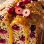 Orange Glazed Cranberry Bread (Moist, Bright & Perfect for the Holidays) moist orange glazed cranberry bread with fresh cranberries