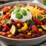 Vegetarian Chili Crockpot Recipe (Slow Cooker, Hearty, and Flavor-Packed) hearty slow cooker vegetarian chili with beans and vegetables