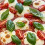 Easy Flatbread Pizza Margherita (Crispy, Fresh, and Ready in 15 Minutes) easy flatbread pizza margherita with melted mozzarella tomatoes and fresh basil
