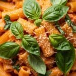 Easy Homemade Creamy Tomato Pasta (Rich, Simple & Ready in 25 Minutes) Easy homemade creamy tomato pasta with smooth tomato sauce, fresh basil, and grated parmesan
