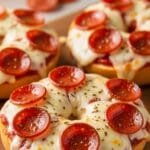 Easy Homemade Pizza Bagels (Crispy, Cheesy & Ready in Minutes) Easy homemade pizza bagels with melted mozzarella and pepperoni baked until golden
