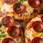 Hot Honey Garlic Flatbread Pizzas (Sweet, Spicy & Ready in 20 Minutes) Hot honey garlic flatbread pizzas with melted mozzarella and pepperoni fresh from the oven
