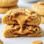 Homemade Peanut Butter Stuffed Cookies (Soft, Gooey & Irresistible) Soft peanut butter stuffed cookies with gooey center and chewy texture