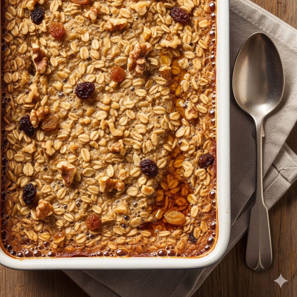 Simple 1-bowl baked oatmeal recipe with mixed berries, perfect for quick mornings and family breakfasts.