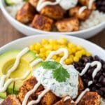 Blackened Fish Taco Bowls – Fresh, Flavorful & Easy Weeknight Meal Blackened fish taco bowls with rice, avocado, corn, black beans, and creamy lime sauce