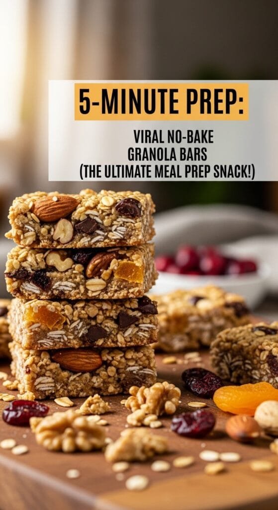 No-bake snack bars cut into squares with oats and peanut butter on a parchment sheet