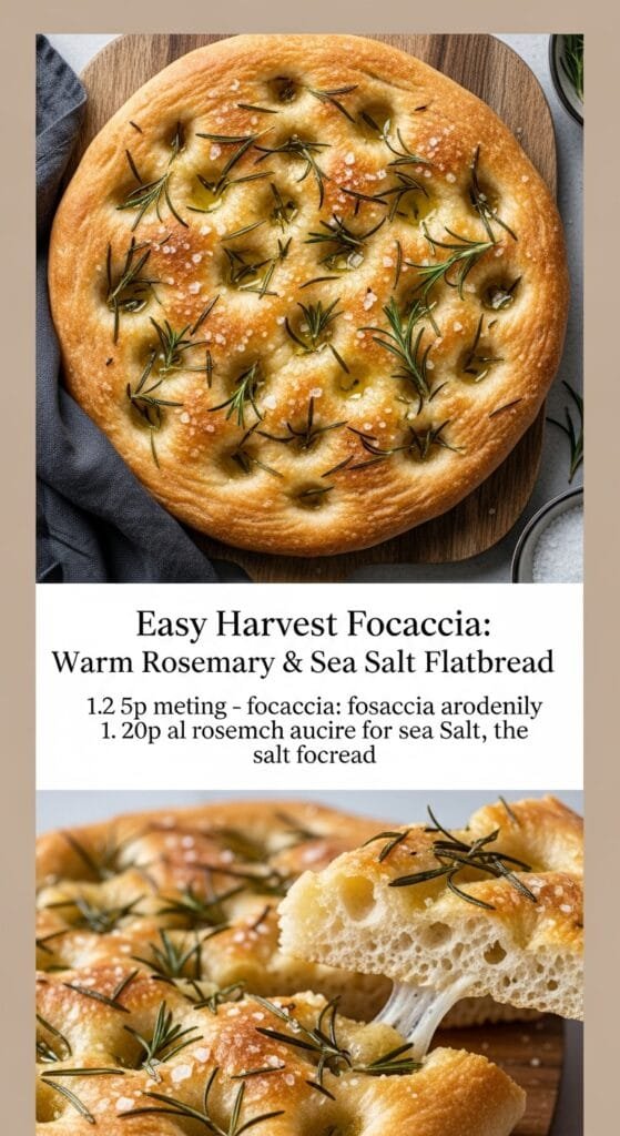 Homemade focaccia bread topped with cherry tomatoes, fresh rosemary, and olive oil, baked to golden perfection