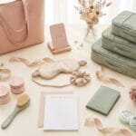 10 Best Friend Gifts They’ll Actually Love 🎁 Ten thoughtful gift ideas for best friends, including tote bags, travel accessories, stationery, cozy blankets, and self-care gifts arranged on a neutral table.