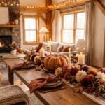 15 Thanksgiving Decor Ideas for a Warm and Welcoming Home cozy pumpkin centerpieces, elegant Thanksgiving table settings, rustic porch decor, fall trays, lanterns, cozy pillows,