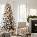 10 Popular White Christmas Trees to Shop for Christmas Popular artificial white and flocked Christmas trees in different sizes and shapes, featuring varied branch styles and lighting options for holiday decorating.